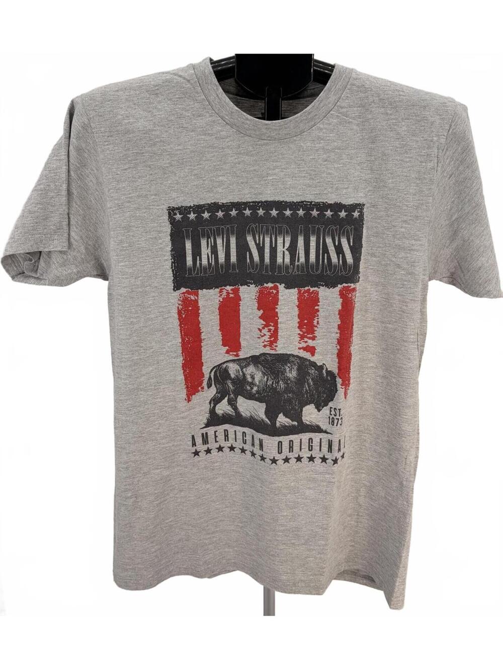 Levi Strauss Men's Medium Gray Relaxed Fit Graphic T-Shirt